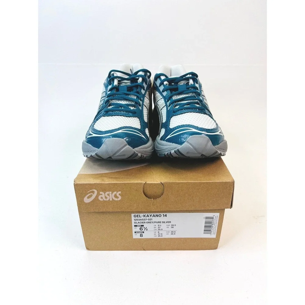 Asics Gel-Kayano 14 Glacier Grey Pure Silver Women 8 Men‎ 6.5 1203A537-021 NEW